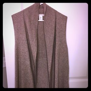 Long sleeveless cardigan